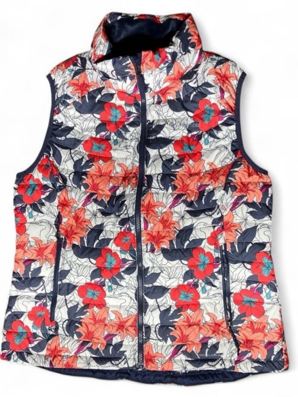 NWOT Columbia Omni-Shield Floral Puffer Lightweight Insulated Zip Front Vest